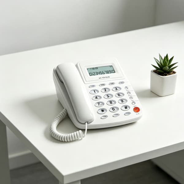 Fasttelefon Bordtelefon Eldre Anroper Store Knapper Integrert