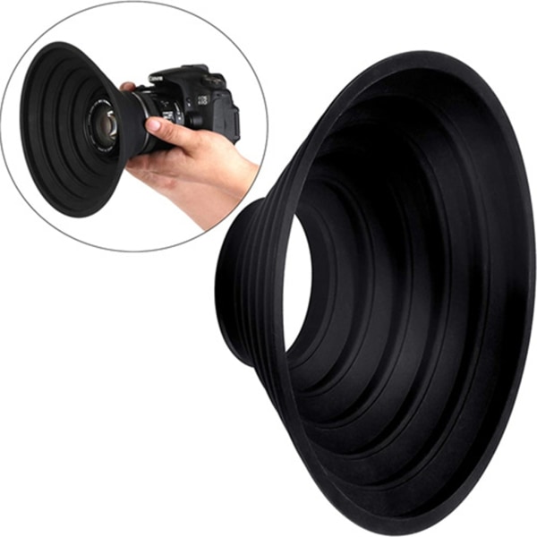 50/70MM Anti-glas Ultimate Kamera motljusskydd Anti-reflekterande silikon fotohuva för DSLR kamera null - B