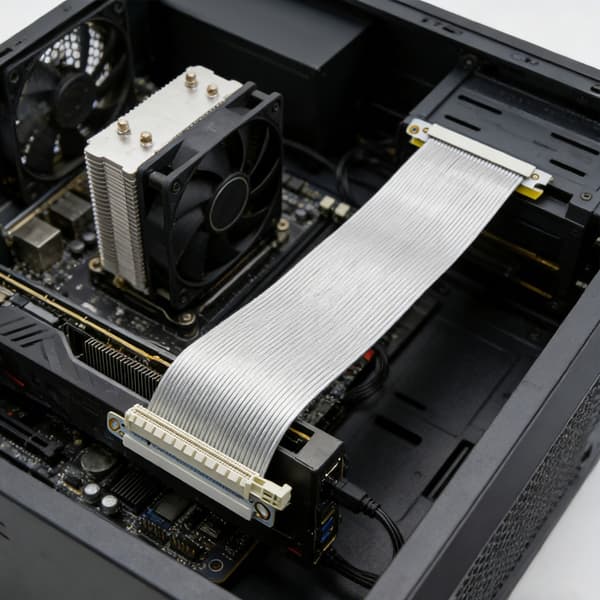 PCIe4.0 X16 Grafikkort Forlængerkabel Grafikkort Risers Kabel Dobbelt