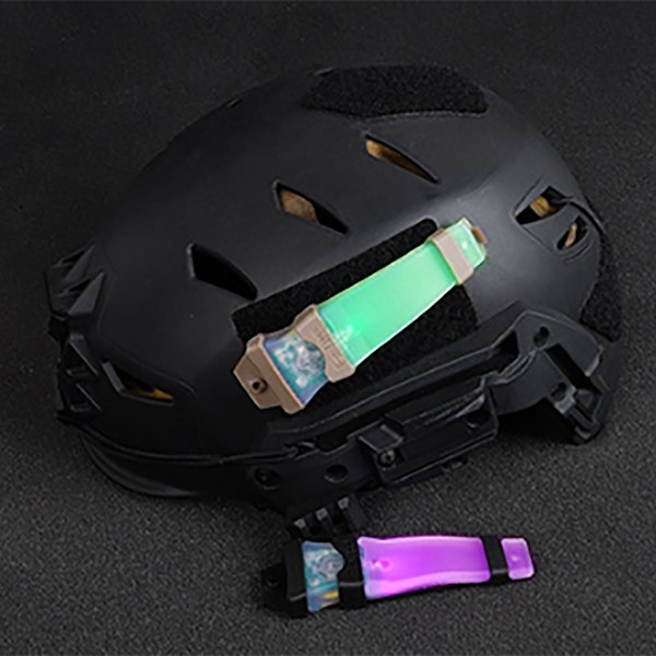 Hjelm Blinklys Overlevelses Blinklys Personlige Identifikasjonsmarkør Lys Black shell Green light