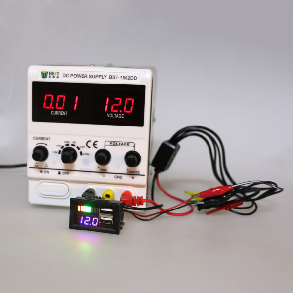Digital voltmätare Amperemeter Volt Ampe LCD-skärm Power Mätardetektorshunt
