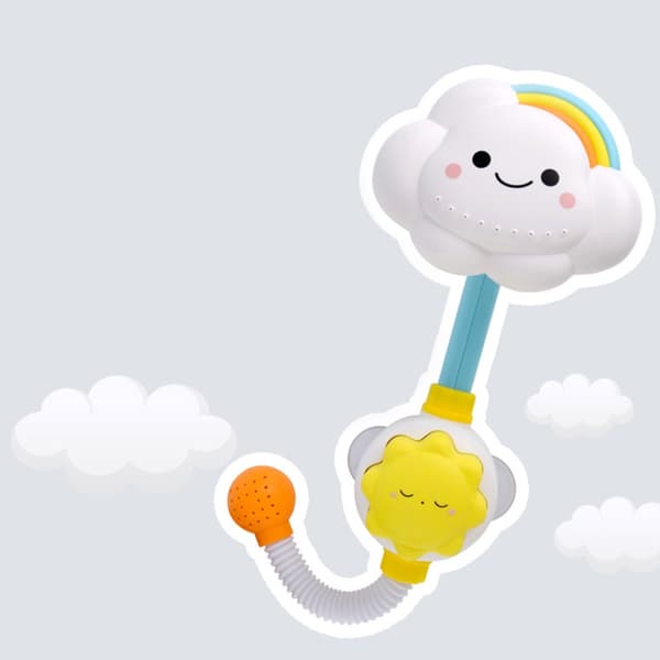 Badelegetøj til småbørn brusehoved poollegetøj med sugekopper badekarlegetøj