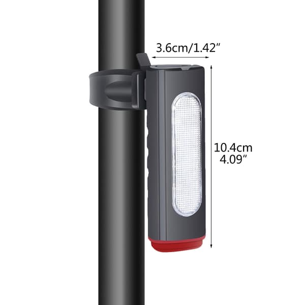 Sykkelbaklys, 1200mAh, 4 timer, Sterkt LED USB oppladbart sykkelbaklys