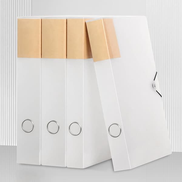 File Mappe Organizer Plast Opbevaring Arkiv Box Arkiv Etui til Skolekontoret White