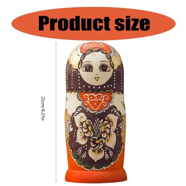 10-lagers handgjorda Matryoshka samlarobjekt ryska \"nesting dolls\" souvenirpresenter