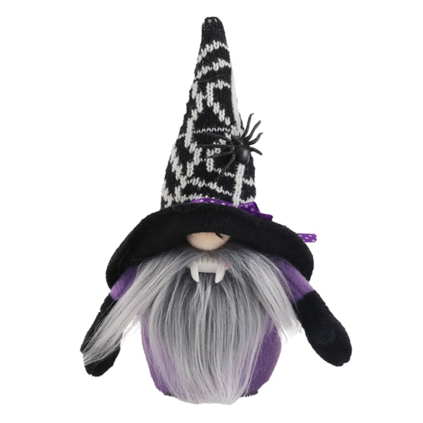 Halloween Edderkopp Par Gnome Desktop Ornamenter Plysj Søt Alv Myk for Dukke Hjem Skrivebord Håndverk Soverom Dekor Living Ro