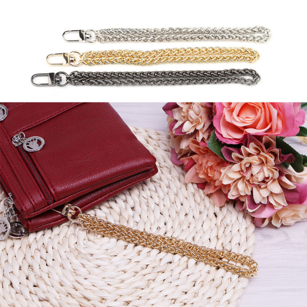 Ersättande handledsrem Clutch Wristlet Handväska Myntväska för nyckelringstillbehör Silver