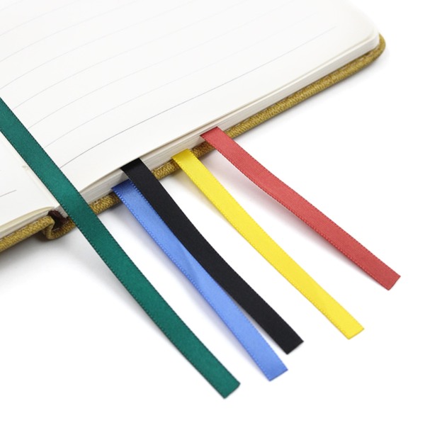 4 stk lærbokmerker med fargerikt bånd lesebokmerke for bokelsker