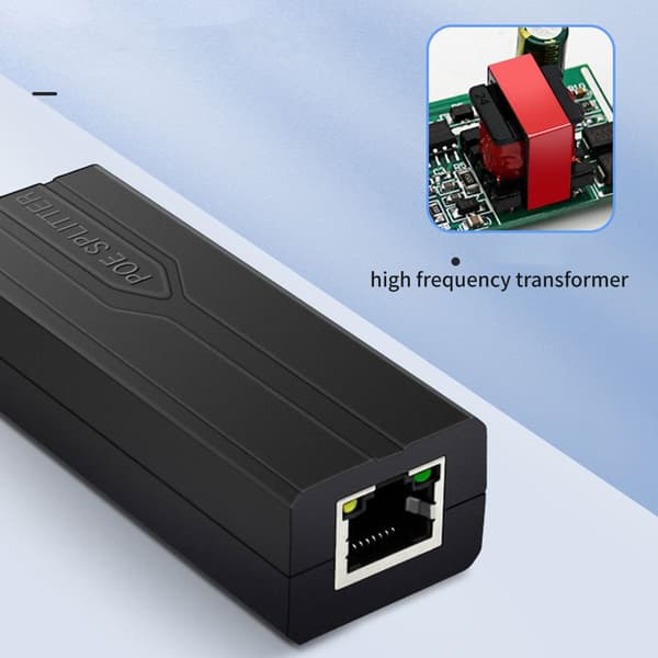 48V til 12V DC5.5x2.1mm POE Splitter Strømadapter til Netværksenhed