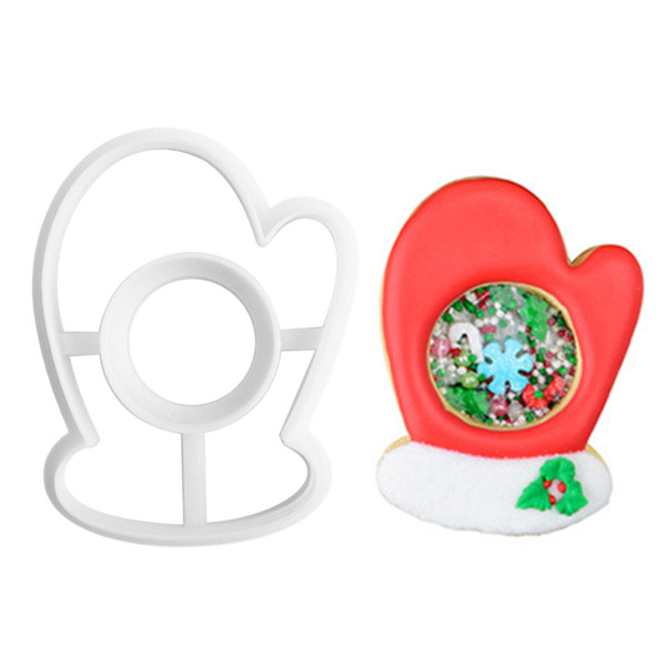 Joulusarja Keksileikkurit Molds Fondant-kakun koristeluvälineet Muoviset Sugarcraft-kakunpäälliset leivonnaiset mold