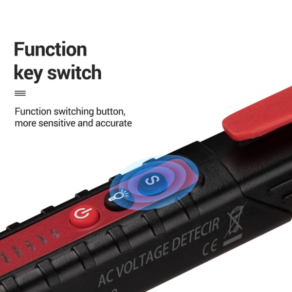 Digital AC 12V~1000V Spänningsdetektor Smart beröringsfri testare Pen Mätare Ström Elektrisk sensor Testpenna Tillbehör