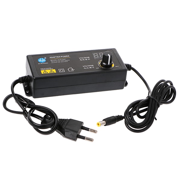 60W 3-24V justerbar adapter med skærm med spænding DC5,5x2,1/2,5mm
