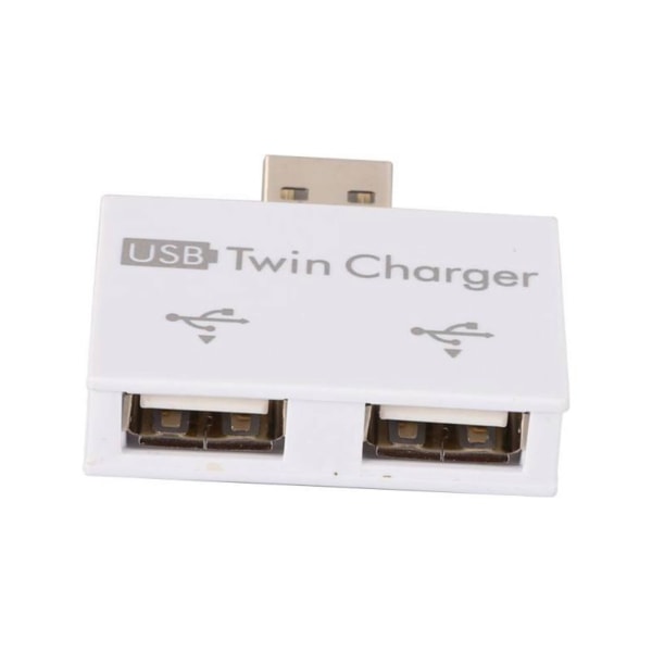 DC5V USB 2.0 Splitter USB Hub Multiport Adapter 1 hane till 2 port hona White