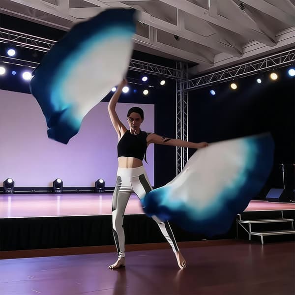 Lovsangflagg for dansemenighet, lovsangflaggsett, lovsangflagg med stenger