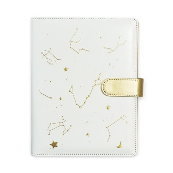 Business Notebook Loose Leaf Notebook Avtakbar indre side Constellations Journal Notebook Skrivesaker Notatblokker White