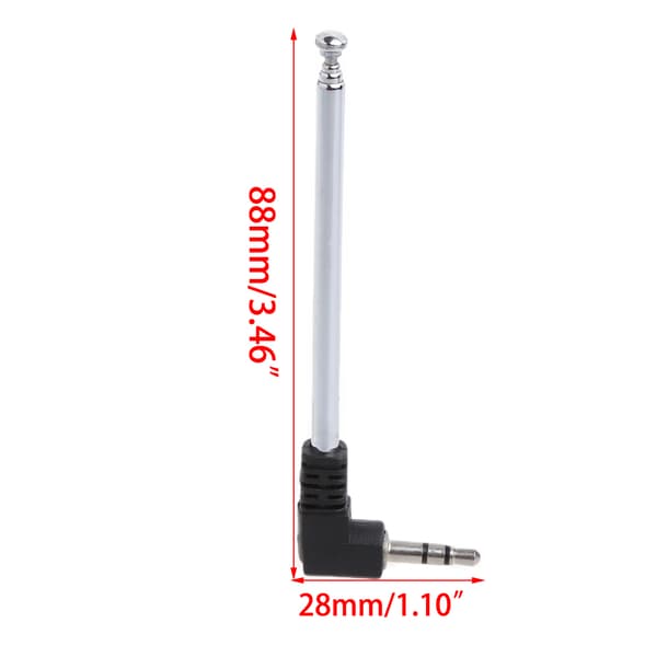 3,5 mm radiomodtagerantenne, rustfrit stål, multifunktionelt interface FM-radio
