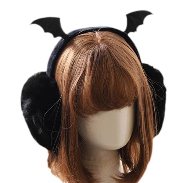 Plysch tecknad öronkåpa Sterisk Demon Wing Shape Öronvärmare Unisex öronlapp Vikbar