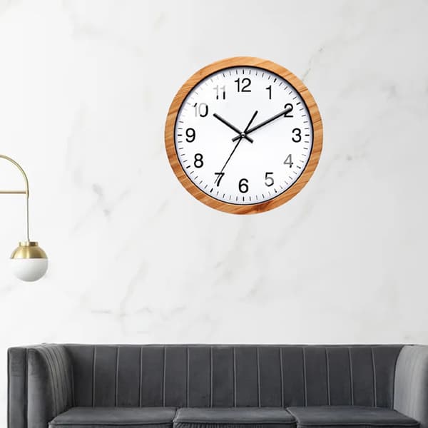 Minimalistisk 25 cm Träväggklocka för Vardagsrum eller Sovrum Kök