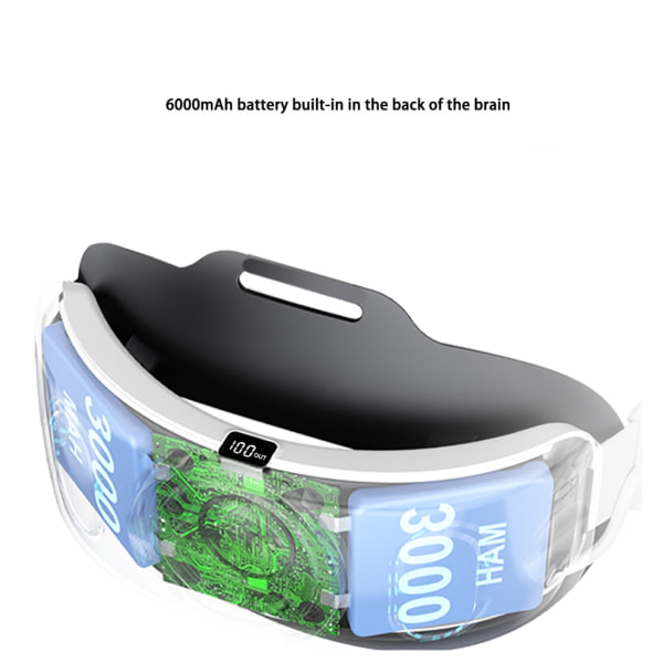 Huvudrem med 1000mAh batteri för Quest3 VR Strap Comfort Justerbar för Quest3 VR Pannband