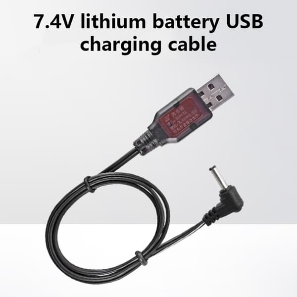 3,5 mm Bend Plug Litium Batterilader 3,6V USB Ladekabel for Billeke