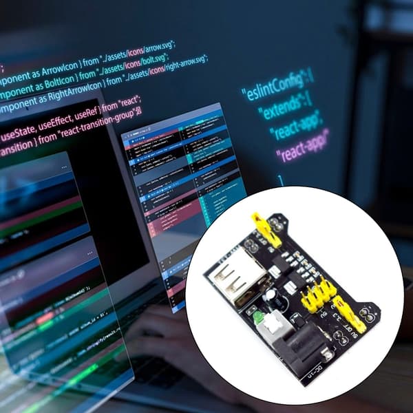 Brugervenligt Breadboard Strømmodul med 5V og 3.3V til MB102 Breadboard