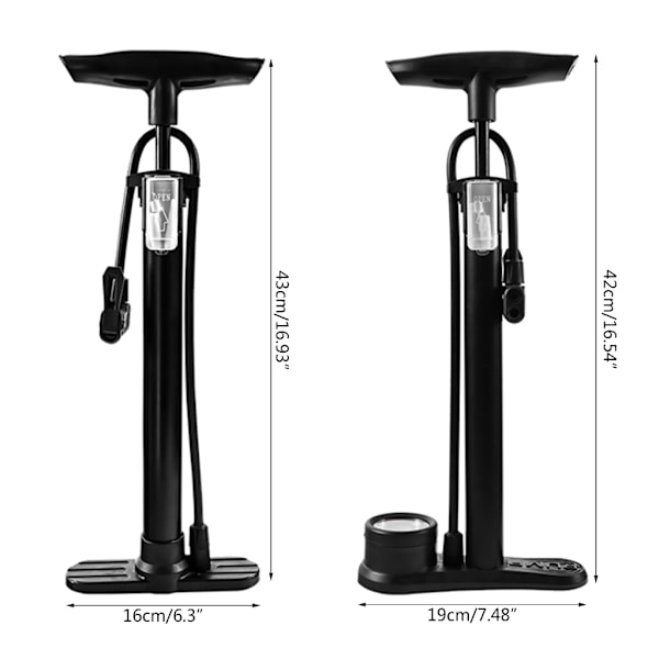Golvcykelpump med Presta & Schrader Cykelpumpventiler, 160Psi Pump Ordinary paragraph