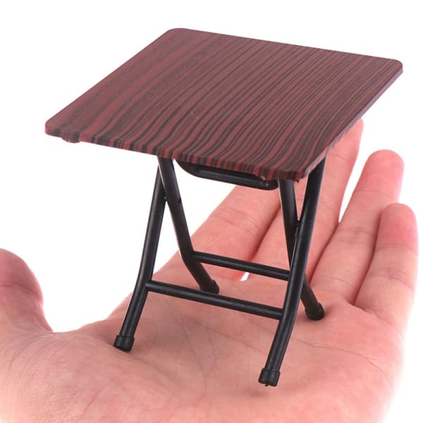 1/12 Skala Dockhus Möbler Set Plast Hopfällbart Bord och 4 Stolar 5-pack