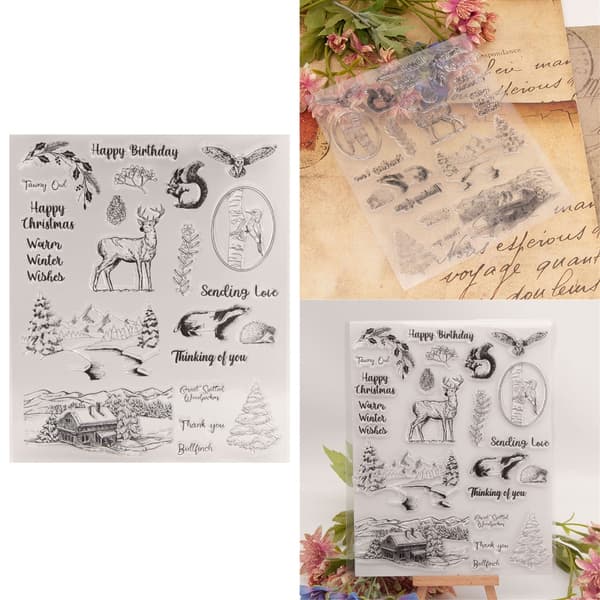 Julefrimærker Klare Silikone Stempler Jule Scrapbooking Stempler