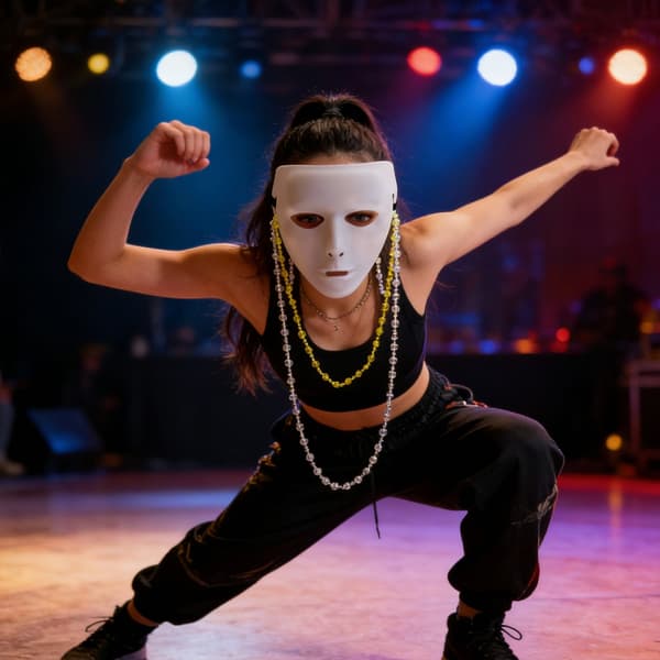 Professionel Scenemaske til Dansere og Entertainere