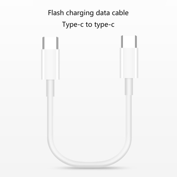 60W 20cm Kort Type C-kabel USB C till TypeC Fast Data Line För telefon 15 Mobiltelefon