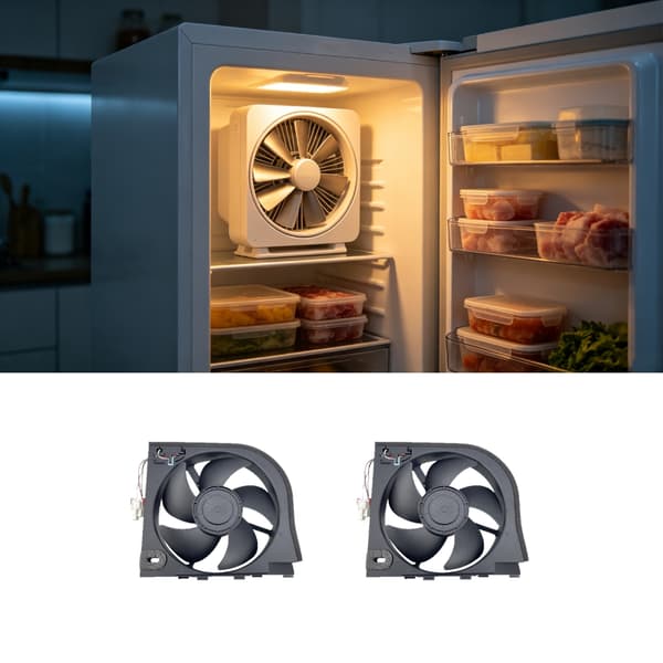 Udskiftning af køleskabskondensatorventilator