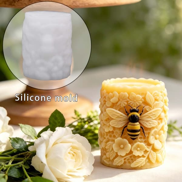 Elegant blomsterdesign silikone lysform til festfremstilling