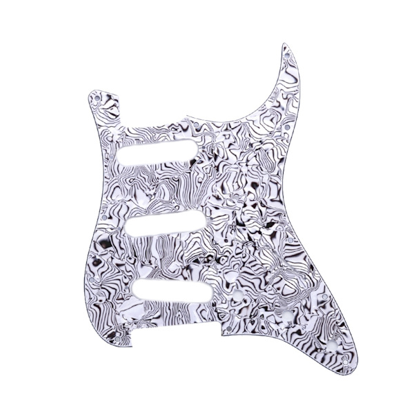 Gitarr Scratch Plate Pick Guards för US/Mexico Made Modern Style Gitarrdelar Black and white shel