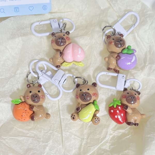Capybara Nyckelring Berlock Väskberlock för Plånböcker Handväskor Väskaccessoarer Present