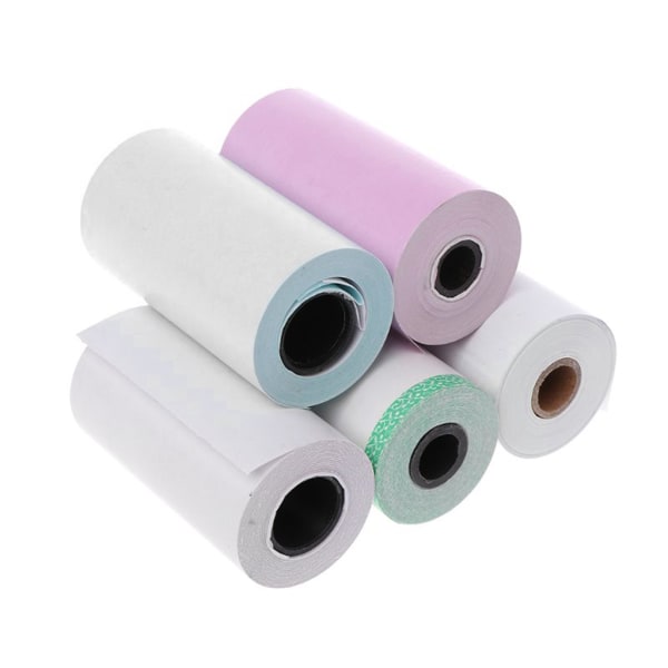 Fotopapper Mini Printable Sticker Roll Thermal Printers Clear Printing Smudge-P White