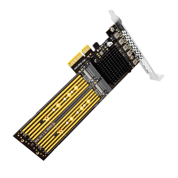 PCIE X4 - Nvme 2.0 -sovitin 4 -portti PCIE X4 - Nvme 2.0 -laajennuskortti, nopea