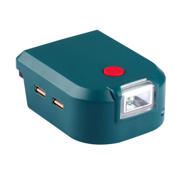 Ersättning ADP05 Power Dubbel USB laddaradapter för Lithium-Ion 14,4-20V snabbladdningskonverterare med LED-ljus