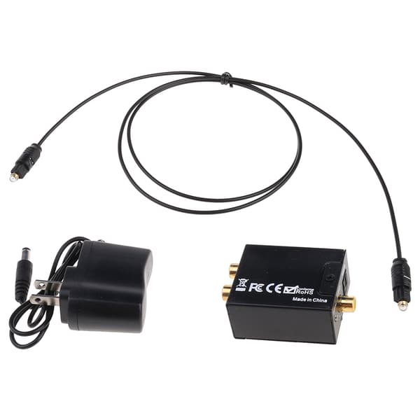 Digital til analog lydkonverter 3,5 mm RCA til SPDIF optisk koaksialkabeladapter-dekoder