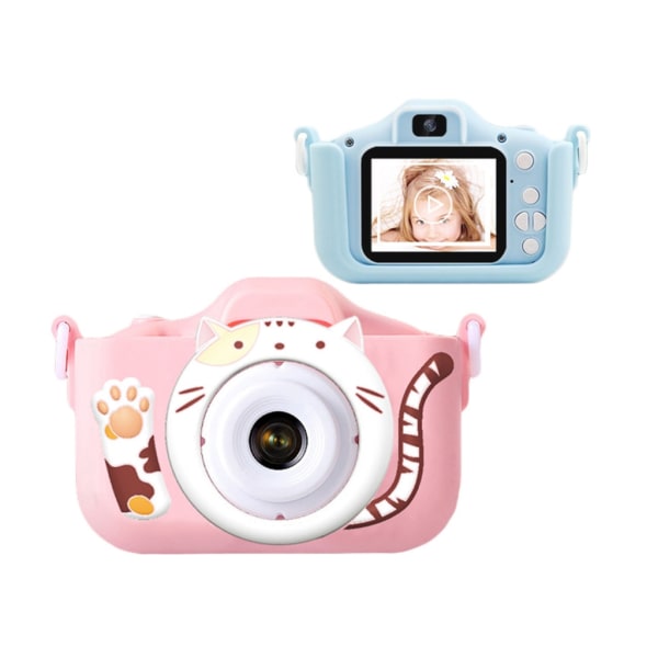 Barnkameraleksaker Barn Digitalkamera 1080P Flickor Pojkar Jul Födelsedagsfest Present 20 Megapixlar Selfie Videokamera Blue