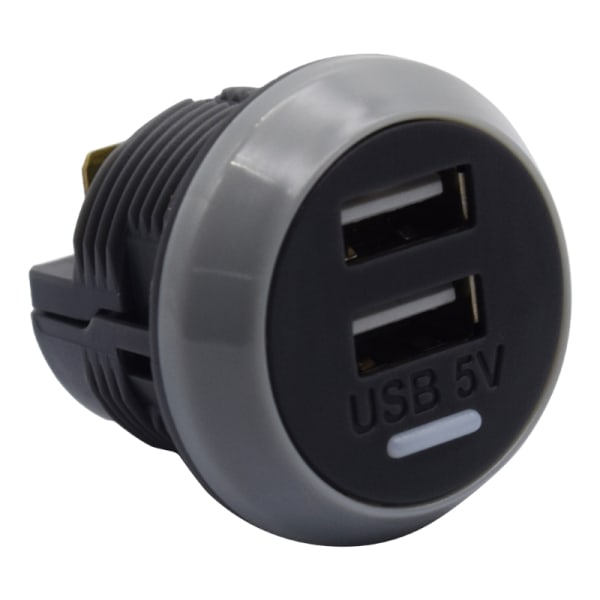 Auto Dobbel USB-port Lader Billader Dobbel Uttak for 12V 24V Bilbuss