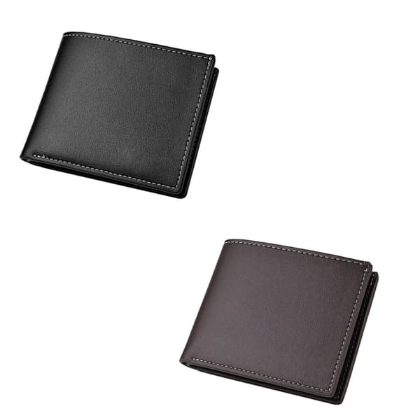Bifold korttipidike Multi Slot Card Case Taskulompakko PU Kukkaro Käteispidike Black