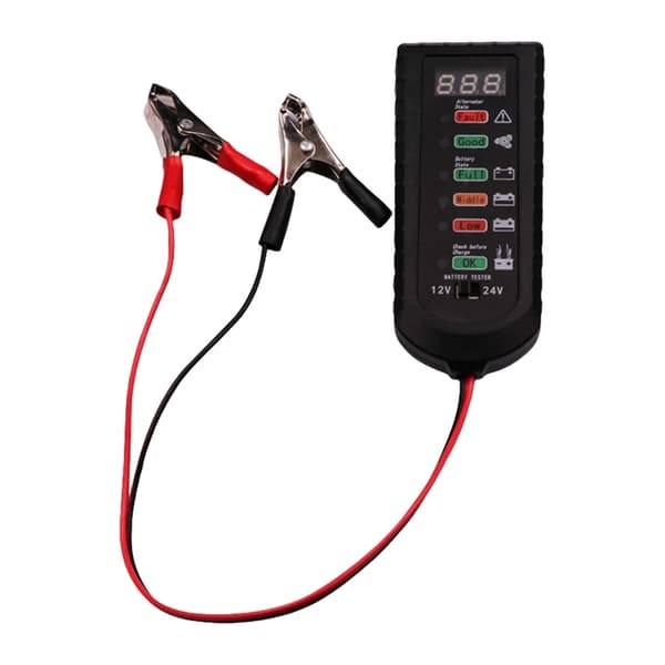 Digital batteritester for 12V 24V-systemer, lett ABS-konstruksjon