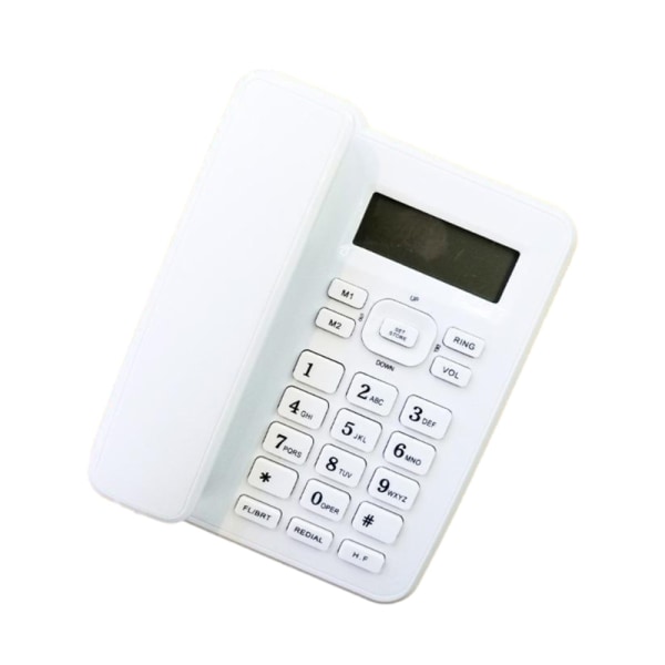 Fast telefon KX-6001CID Uppringare Display med sladdtelefon för hem/hotell/kontor White