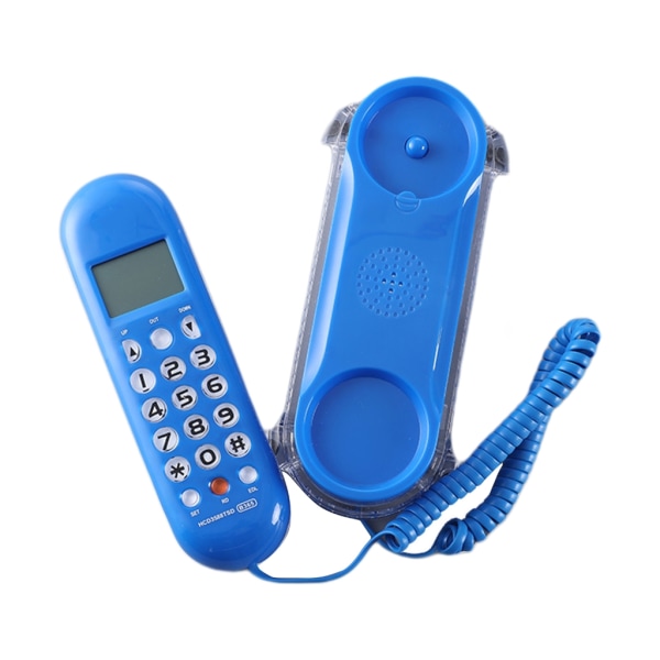 Crystal Base Mini-telefon Fast fast telefon B365 Liten väggmonterad telefon Förbättrad displayfunktion Blue
