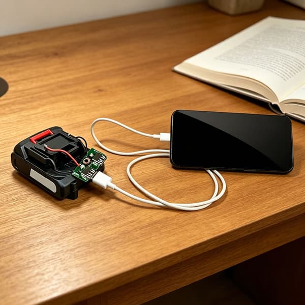 Batteriadapter for 21V nedtrappingsomformere Overutladningsbeskyttelse
