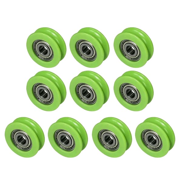 10-pack plastnylonlager rulle kraftig U-formad lagerrulle