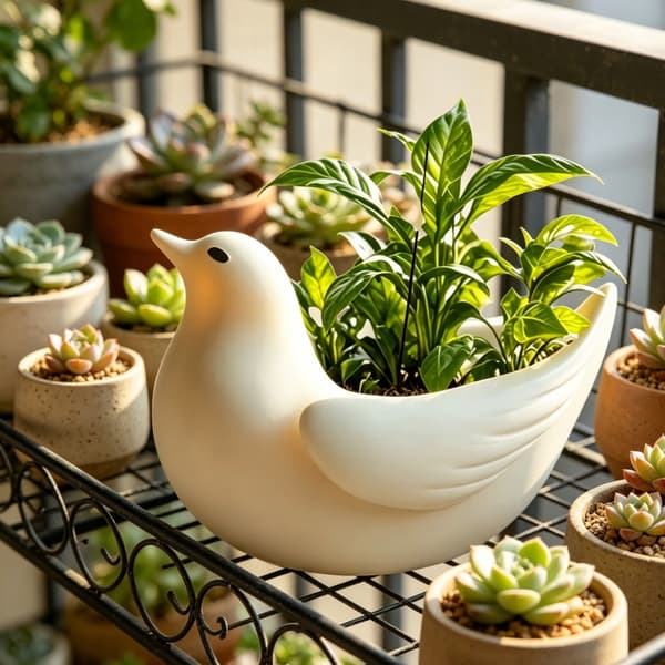 Fugl silikonform for DIY blomsterpotter og håndverk