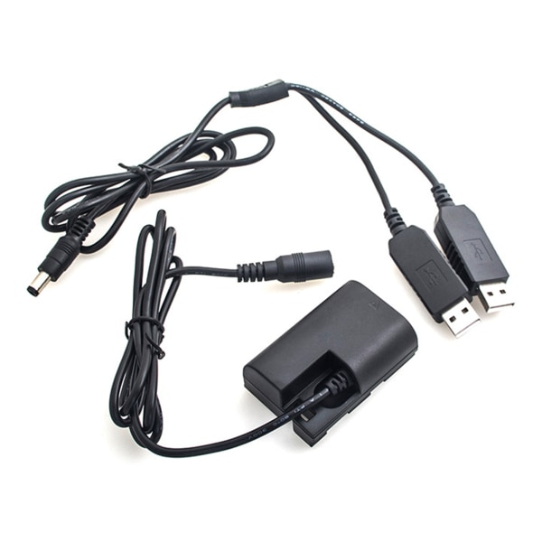 DR-E6 Full Avkodningskoppling Dummy Power Dubbel USB för 5D2 5D3 5D4 6D 60D 7D 7D2 70D 80D