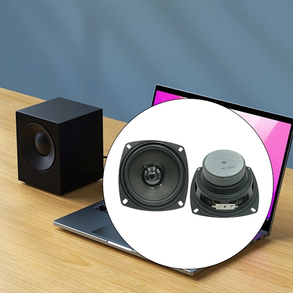 1 Setti 4 tuuman täyden taajuuden kaiutin DIY-projekteihin, matalien taajuuksien diskanttikaiuttimet