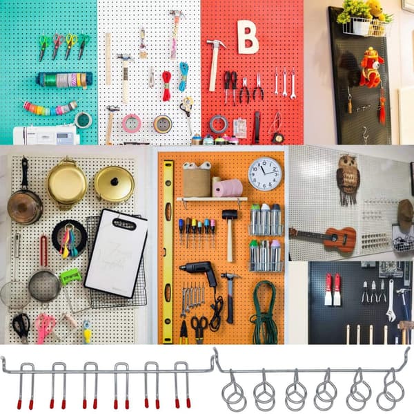 114 stk. Pegboard-krog til arbejdsområder og optimering af hobbyrum